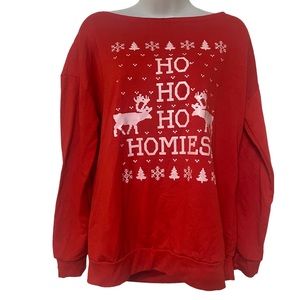 Homies Christmas off the shoulder sweater